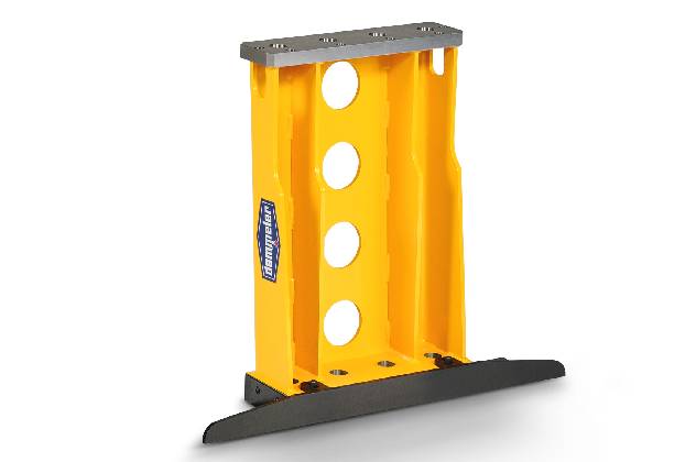 Pied glissière avec roues pour table de soudure